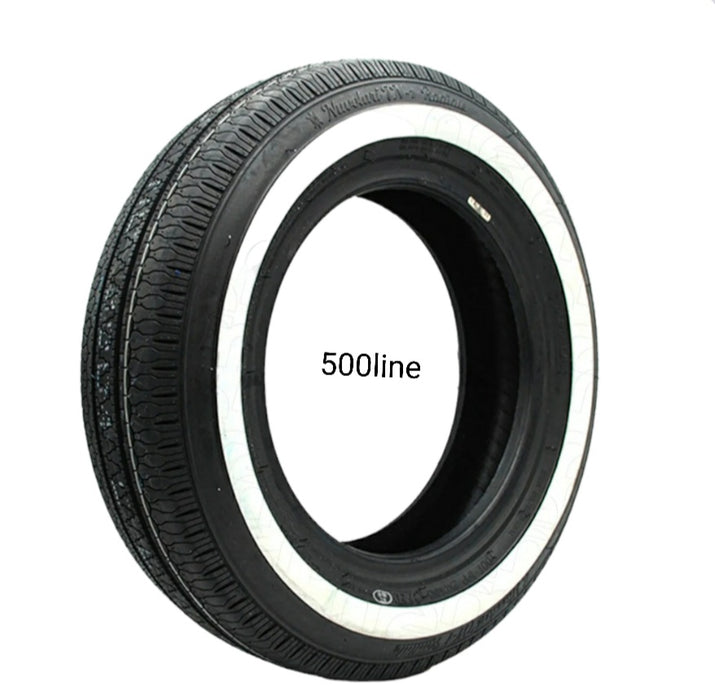 Whitewall rubber tire 125 R12 62S Radar Classic Fiat 500 vintage