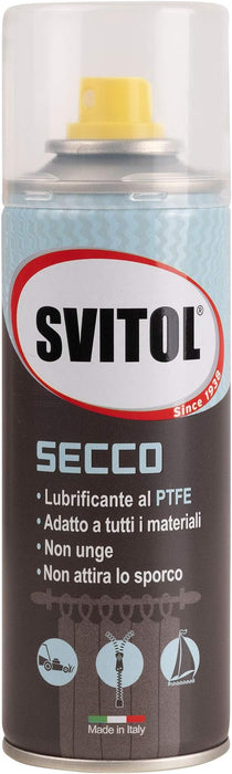 Svitol Dry Spray Lubricant 200 ml with PTFE made in Italy