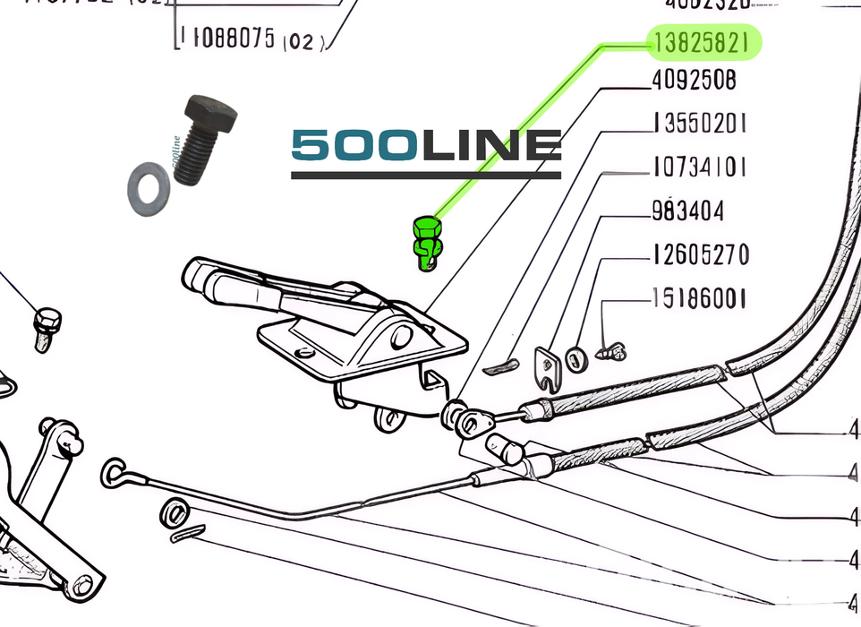 Bullone Fissaggio Gruppo Levette accensione/aria Fiat 500 126