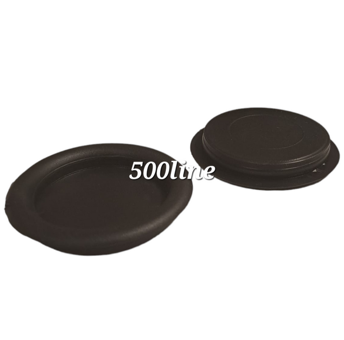 Pair of Fiat 500 upper backrest hole cover plugs