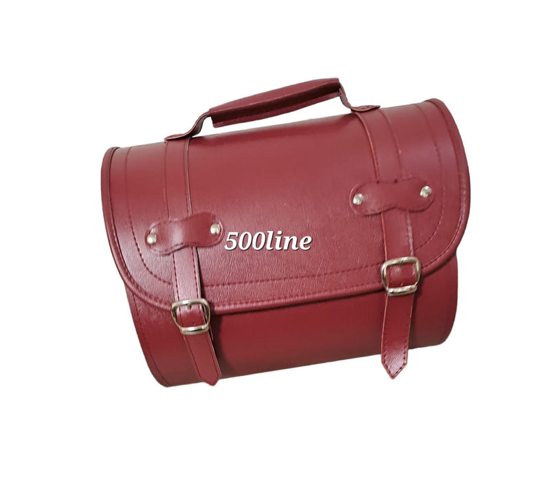 Back bag suitcase with 500 logo, high quality black leather