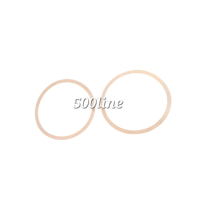 Pair of copper ring gaskets under cylinders Fiat 500 126 650cc 0.25mm