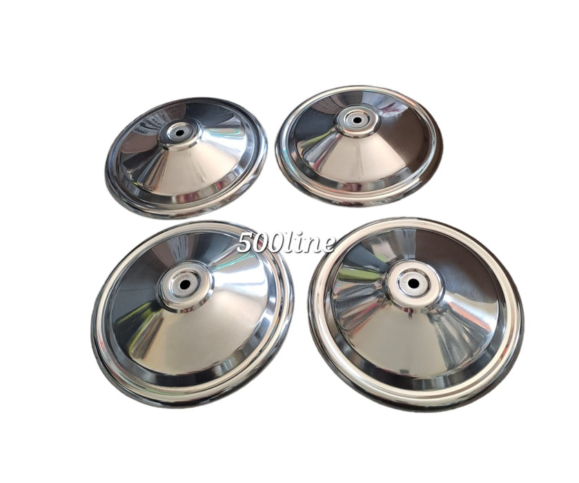 Kit of 4 wheel caps for fiat 500 D chromed steel rim