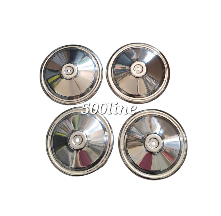 Kit of 4 wheel caps for fiat 500 D chromed steel rim