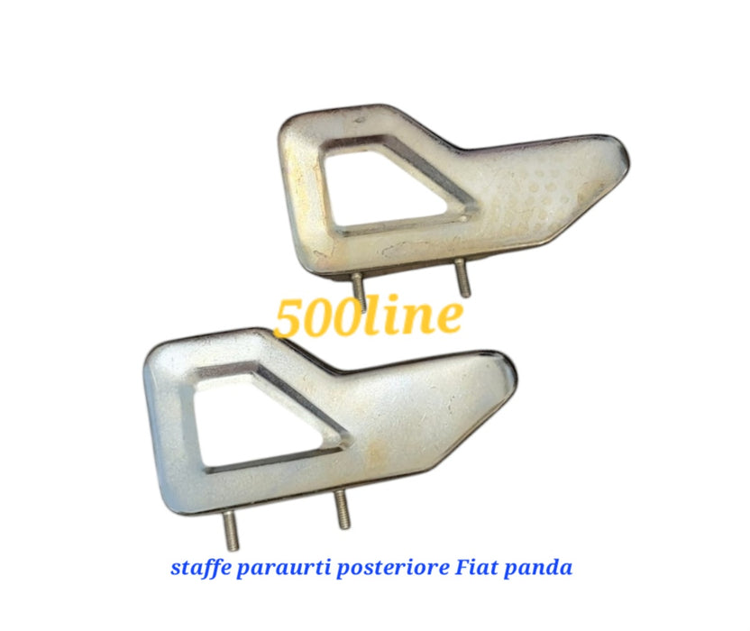 Coppia Staffe paraurto posteriore Fiat Panda 141 tutti i modelli epoca