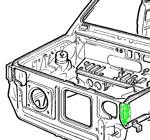 Reparatur der Scheinwerferbefestigung Kotflügel vorne links Fiat Panda 141