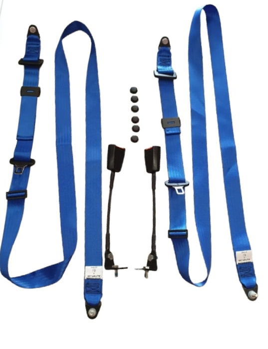 Blue static seat belts Fiat 500 NDFL Giard