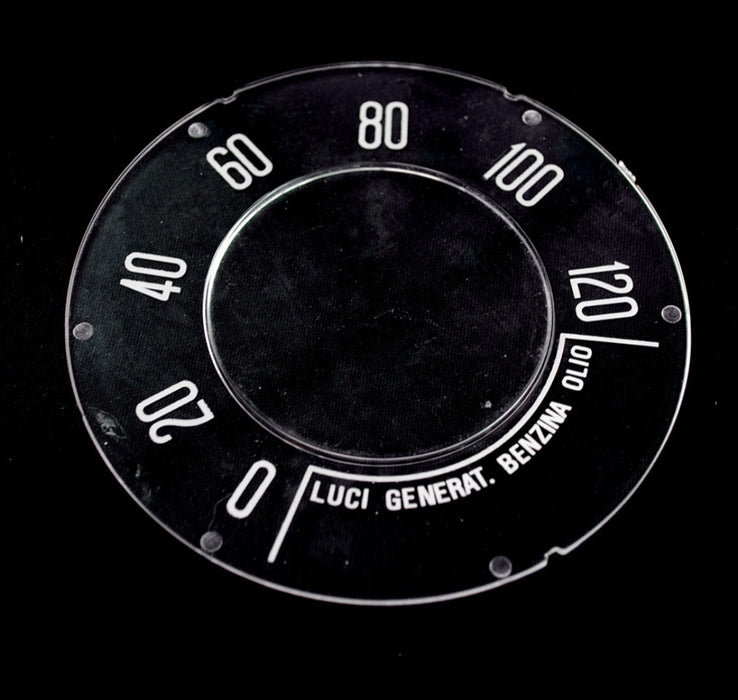 Glass for speedometer odometer instrument scale 120 km/h Fiat 500 FR Giardiniera