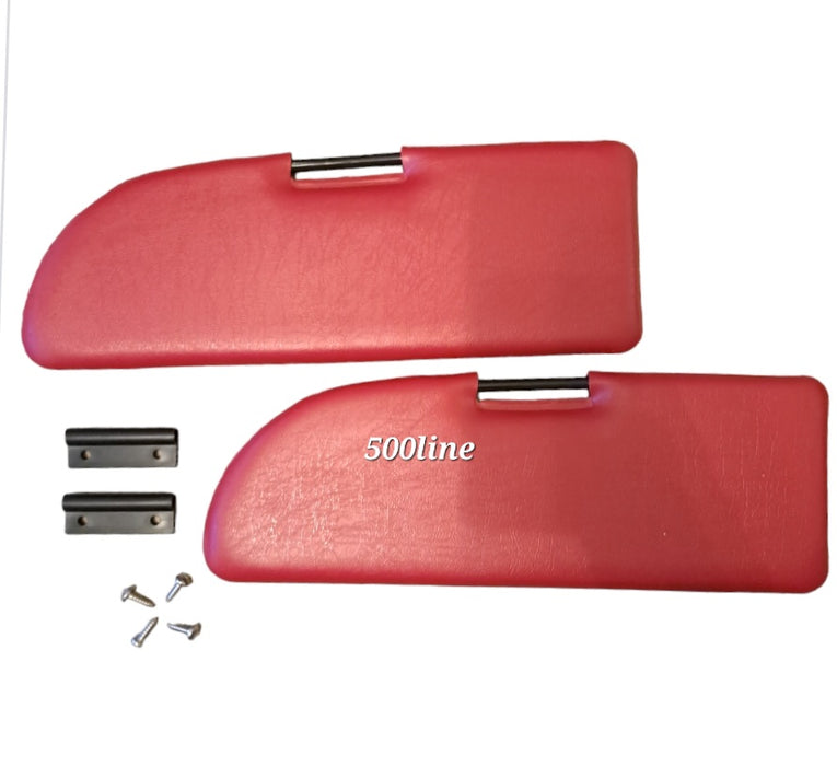 Complete red sunshade kit for Fiat 500 FLR GIARD