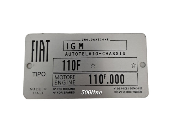 Fregio Stemma Anteriore Fiat 500 L in Metallo Cromato – 500line