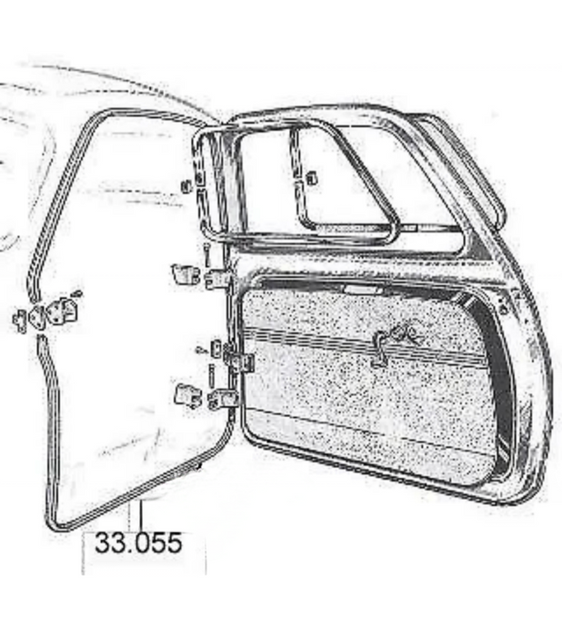 Fiat 500 DN Left Door Contour Seal