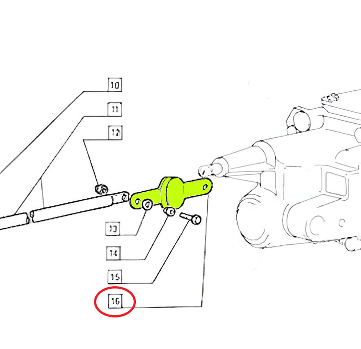 Gear lever control tie rod joint for Fiat 500 DFLR 126 Epoca