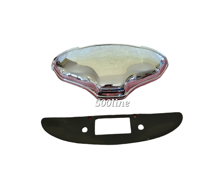 Plate light in chromed steel zamak High quality vintage Fiat 500 FLR