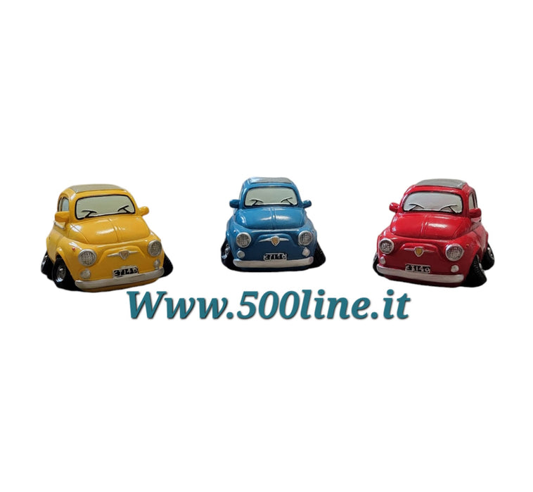 Salvadanaio soprammobile Fiat 500 vati coloro 12x7x10cm