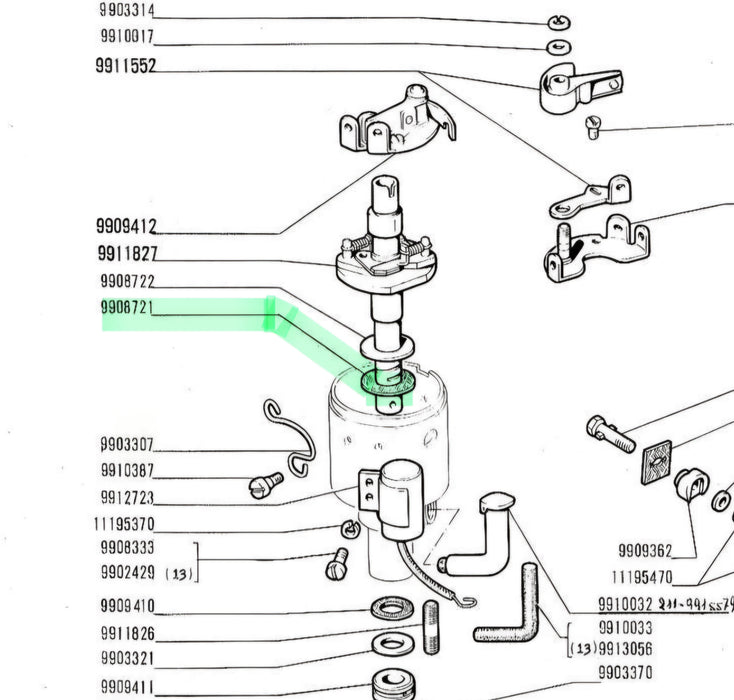 Stützisolatoren Verteiler Fiat 500 DFL Epoca Hohe Qualität ASI BRANDNEU