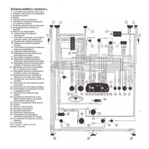 schema impianto elettrico fiat 500  tutorial