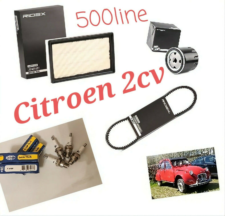 Kit Tagliando Citroen 2cv Dyane Alta Qualità epoca nuovo, più 2 candele omaggio